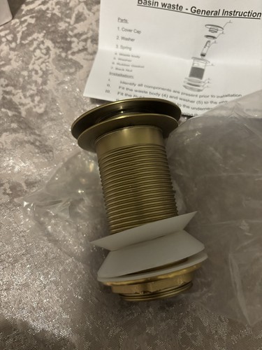 Brushed brass gold unslotted - brass,