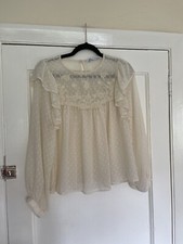 Zara chiffon sheer Cream