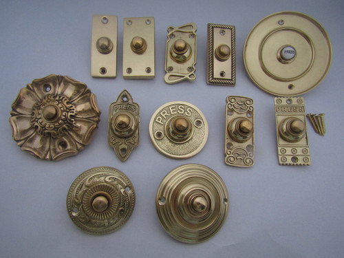 Solid brass door bell - brass,