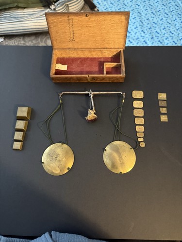 Apothecary brass balance - brass,