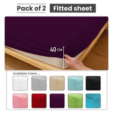Pack of 2 Fitted Sheet Bed