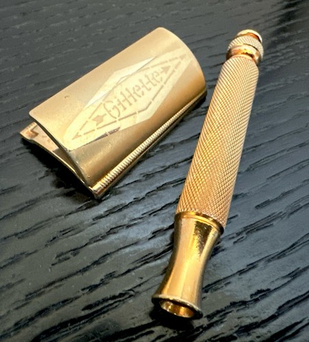 Gillette gold etched logo - gillette,