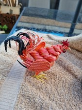 Vintage Hand Made Wire Work Rooster  Chicken Can Be Moulded