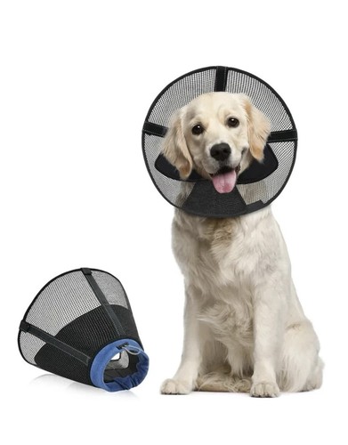 Soft mesh breathable dog - mesh, cone