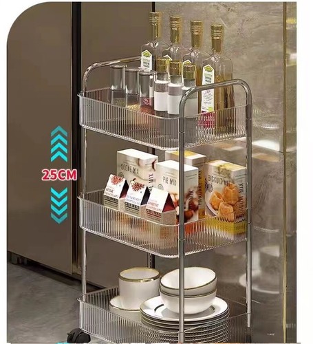 Tier storage trolley cart on - storage,