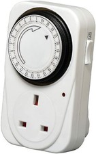 7 Day Programmable Mechanical Timer Switch for Mains Plug For Home security