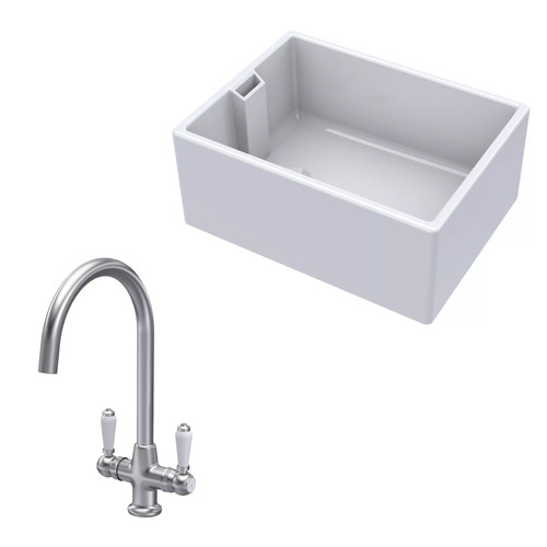 Traditional fireclay kitchen - traditional,
