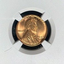 1947-D LINCOLN WHEAT CENT ~ NGC MS 65 RD ~BEAUTIFUL COIN~REF#98-230