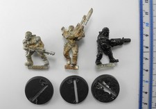 3 CATACHAN JUNGLE FIGHTERS Metal Astra Militarum Imperial Guard 40K 1990s S4b