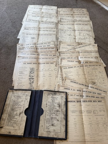 Vintage car data sheets newnes - data,
