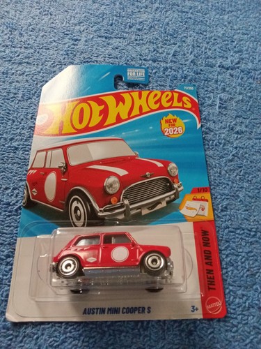 Hot wheels red austin mini - hot,