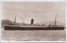 RPPC Vintage Postcard Ship SS Tamaroa 1921 Shaw Savill Line WWII Scrapped