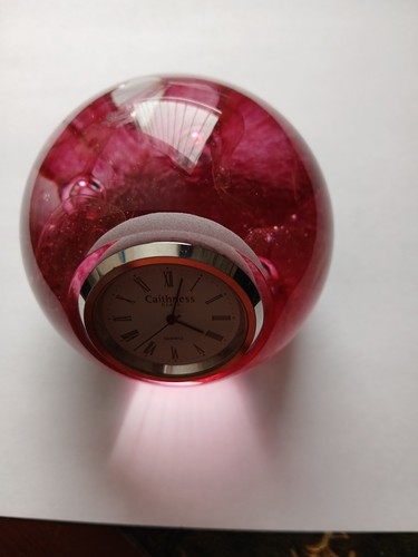 Caithness clock paperweight - clock,