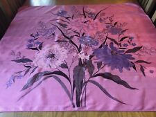 SUPERB VINTAGE FLORAL THAI SILK SCARF.  VGC.  36 x 34 INCHES.  [