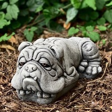 French bulldog statue Concrete bulldog figure Garden bulldog decor Pet memorial 