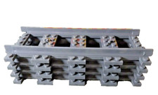 LEGO Rail-  4 x  LEGO Dark Stone Grey Train Track Straights 16L  -v 6070018