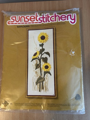 Vintage sunset stitchery - sunset,