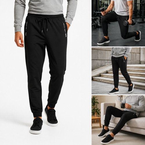 Mens jogging bottoms elastic - mens,