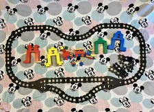 Vintage Lego Duplo Large Train Track Bundle Job Lot Black Steam Engine Carriage