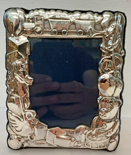 Solid silver frame christening - solid,