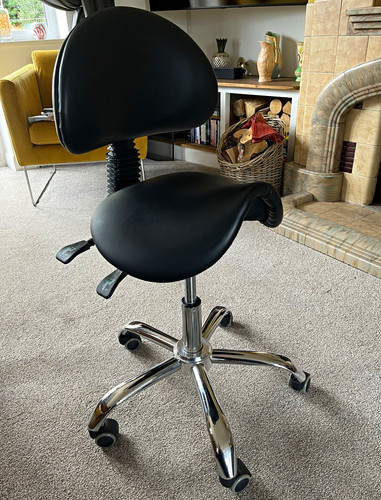 Black faux leather - faux, saddle