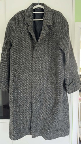Vintage maculette wool coat - wool,