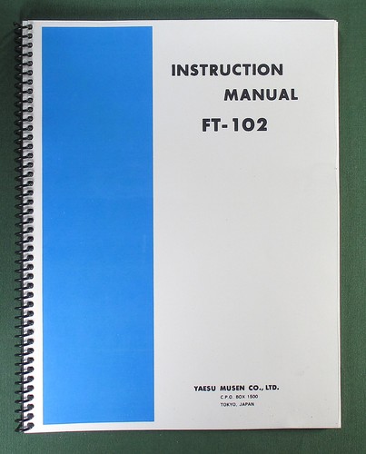 Yaesu 102 instruction - ft-102,