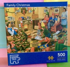 Family Christmas 500 Piece Jigsaw Puzzle Nostalgic Traditional Scene Ideal Gift