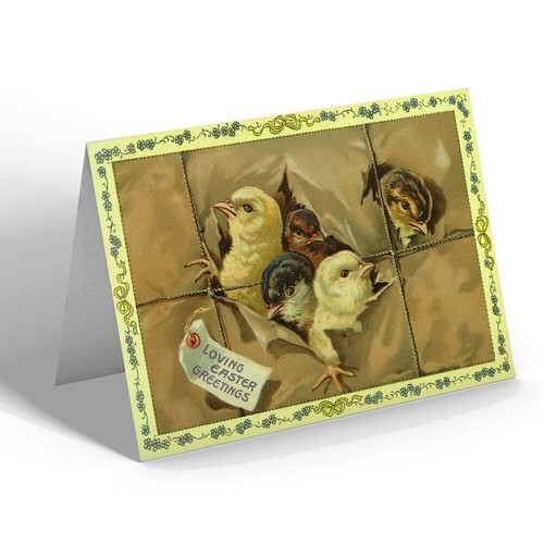 Easter card vintage design - design,