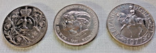 3 Commemorative Crown Coins -