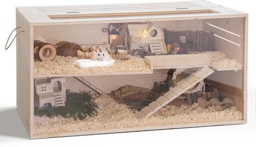 Chewproof wooden hamster - wooden, cage