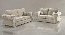 Beige Falcon Velvet Luxe Sofa