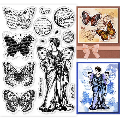 Clear stamps butterfly - clear,