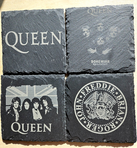 Set queen slate coasters - queen,