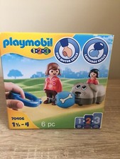 Playmobil 1.2.3  -  # 70406 - Pull Along Dog Car/train - Age 18 Months +