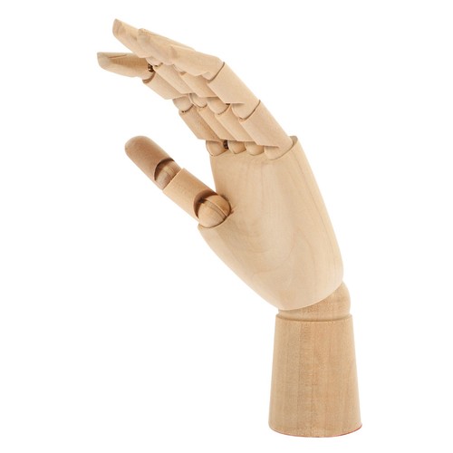 Flexible wooden hand model - wooden,