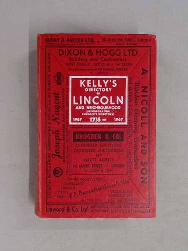 Kellys directory lincoln - directory, of