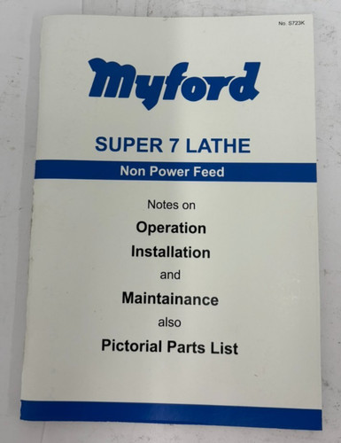 Used myford super - used, 7