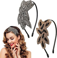 2Pcs 1920's Flapper Headband