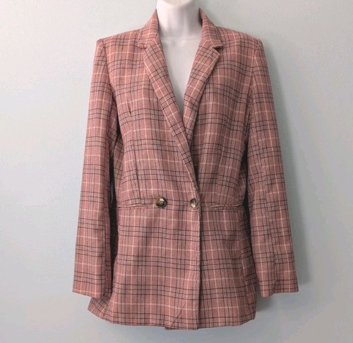 Nic pink plaid blazer - &, jo