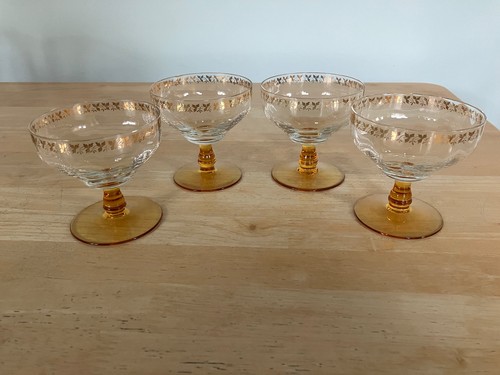 Set four vintage - of, amber