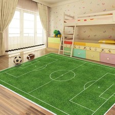 Brand New Football Field Rug FIFA Minecraft Anti-Slip Green Grass Soft Huge