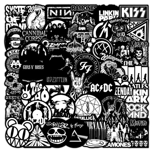 Pcs rock band - 55, stickers