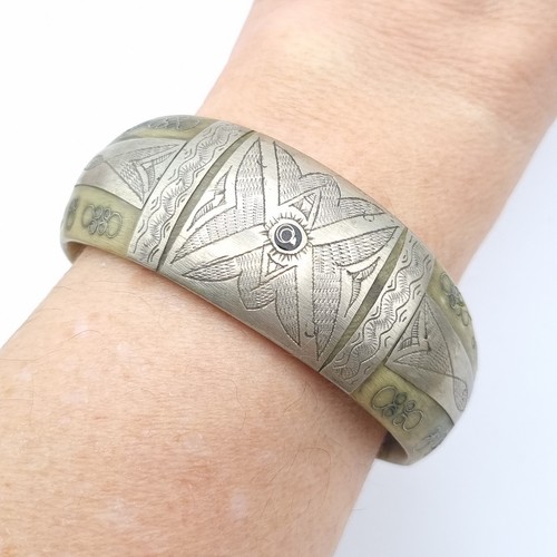 Tuareg horn silver cuff - horn,