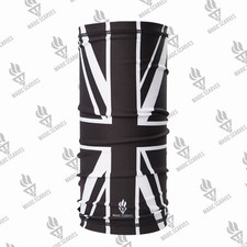 Black white check biker neck - black,