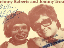 Vintage Signed Flyer Ventriloquist Johnny Roberts Scary Dummy Doll Mansfield UK