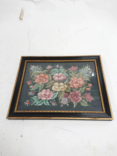 Vintage framed floral - vintage,