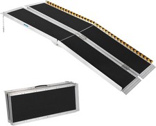 7/8/9/10 Ft Portable Folding Wheelchair Non-Slip Aluminum Threshold Ramp