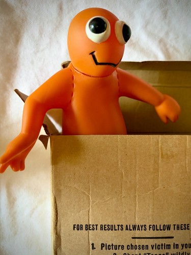 Boxed orange tango man 1990s - orange,