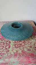 Vintage 1950's Nazeing Studio Cloudy Green Glass Bowl free P&P